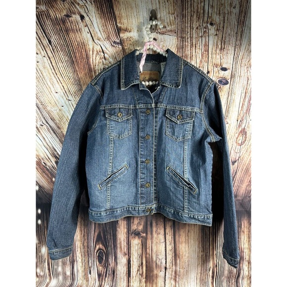 Levi's Jackets & Blazers - Levi's Signature Jean Jacket Womens Size Large 12/14 Blue Denim Trucker Coat